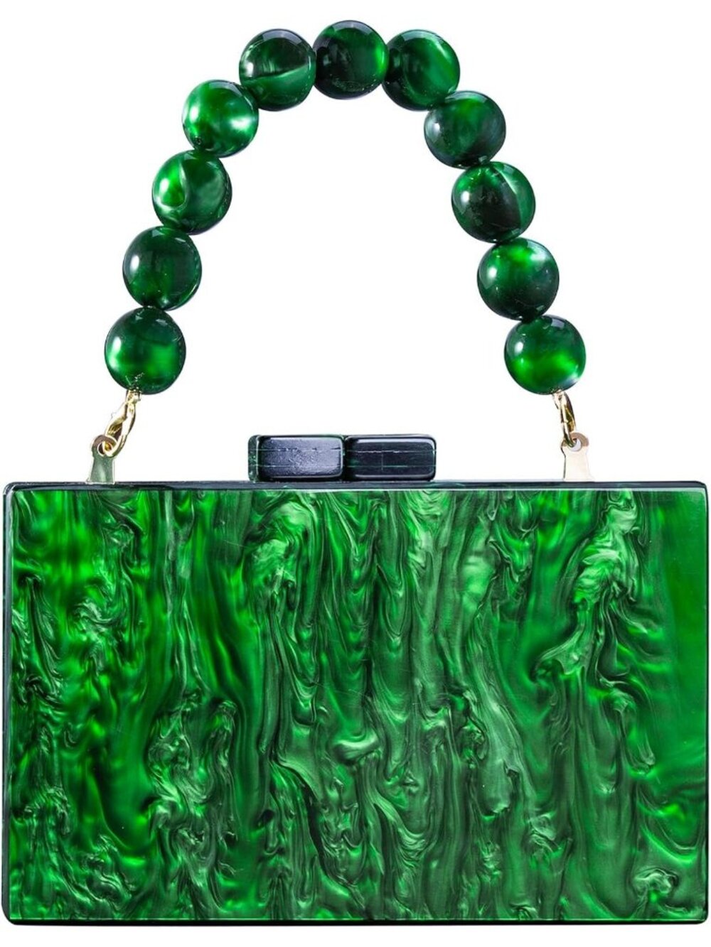 Women's blackish Marble Clutch Purse For Elegant Banquet Evening Crossbody Bag